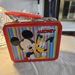 Mickey Mouse and Pluto Metal MINI "CELEBRATE 75 YEARS OF FUN" Lunchbox